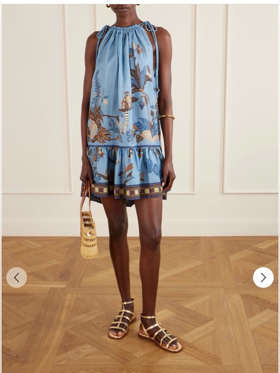 Alemais Dresses & Skirts - ALÉMAIS
Georgie gathered tiered printed ramie mini dress